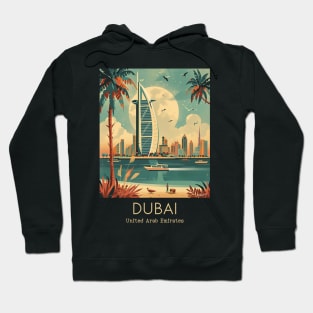 A Vintage Travel Illustration of Dubai - United Arab Emirates Hoodie